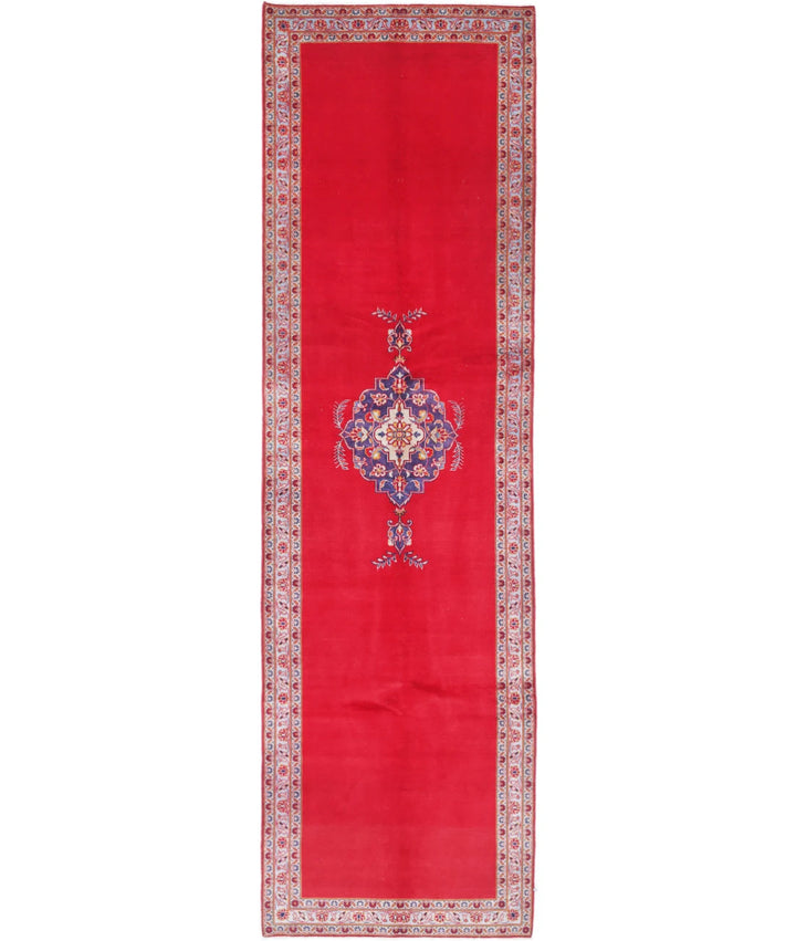 Persian Kashan Rug 3' 5" x 12' 3" Hand-Knotted | No. AT44233