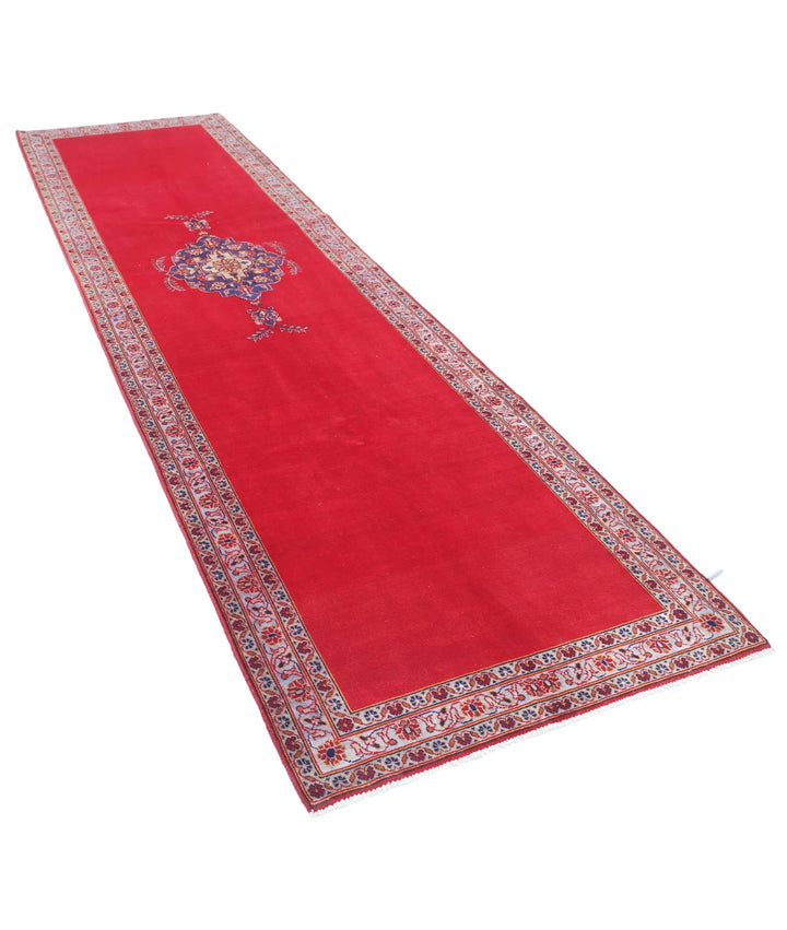 Persian Kashan Rug 3' 5" x 12' 3" Hand-Knotted | No. AT44233