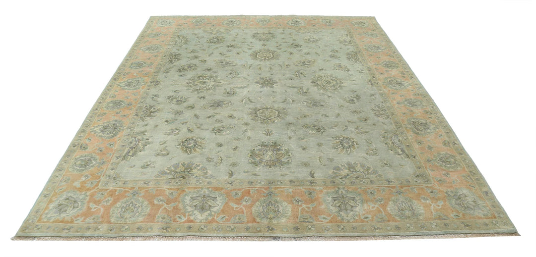 Indian Ziegler Rug 8' 2" x 9' 11" Hand-Knotted | No. AT44322