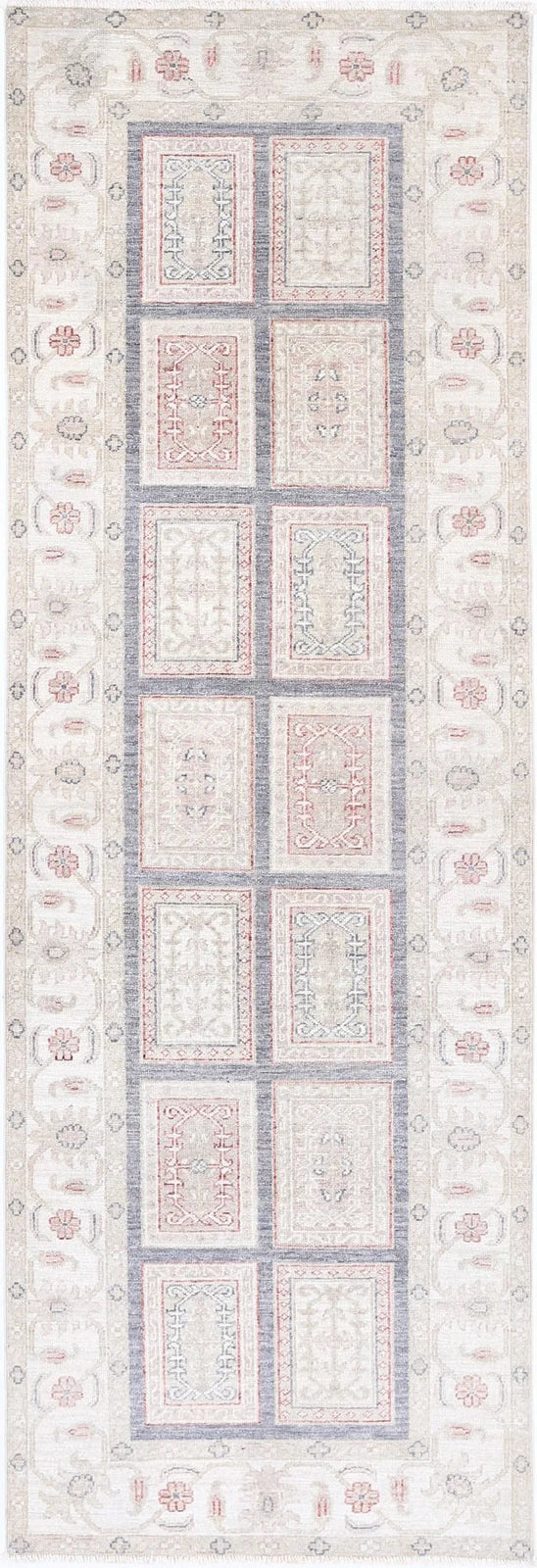 Afghan Runner Rug 2' 7" x 8' 0" Hand-Knotted | No. AT44338