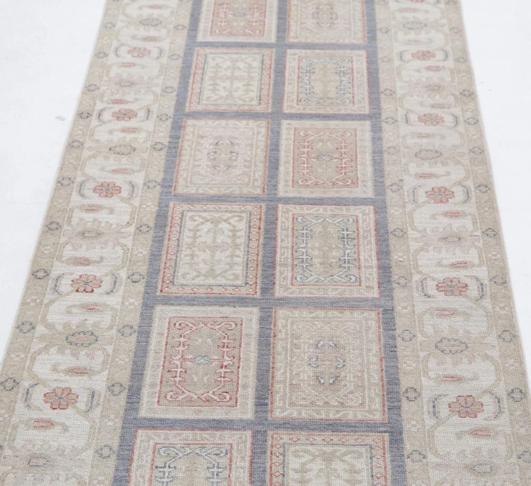 Afghan Runner Rug 2' 7" x 8' 0" Hand-Knotted | No. AT44338
