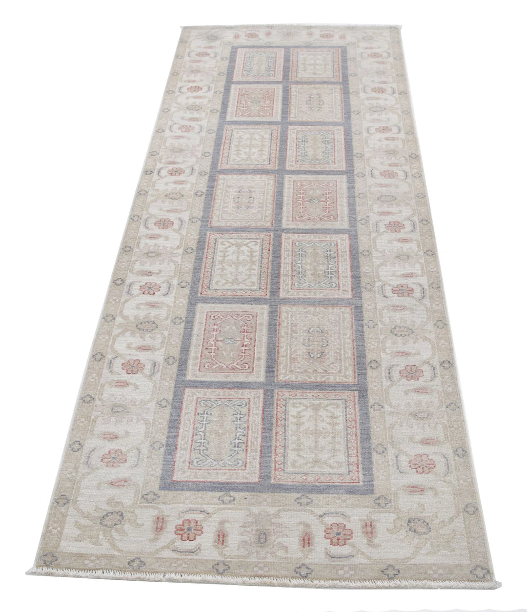 Afghan Runner Rug 2' 7" x 8' 0" Hand-Knotted | No. AT44338