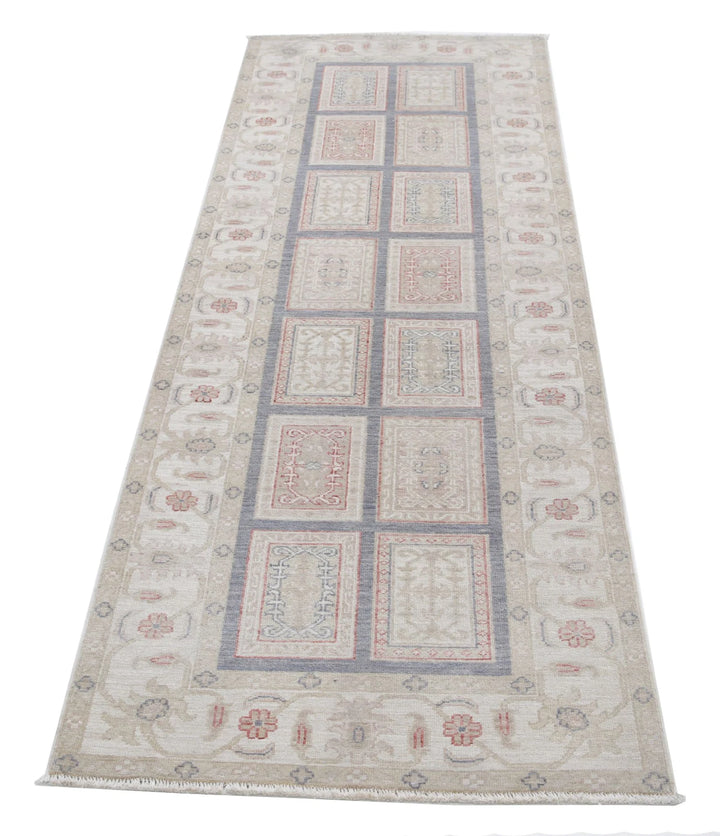Afghan Runner Rug 2' 7" x 8' 0" Hand-Knotted | No. AT44338