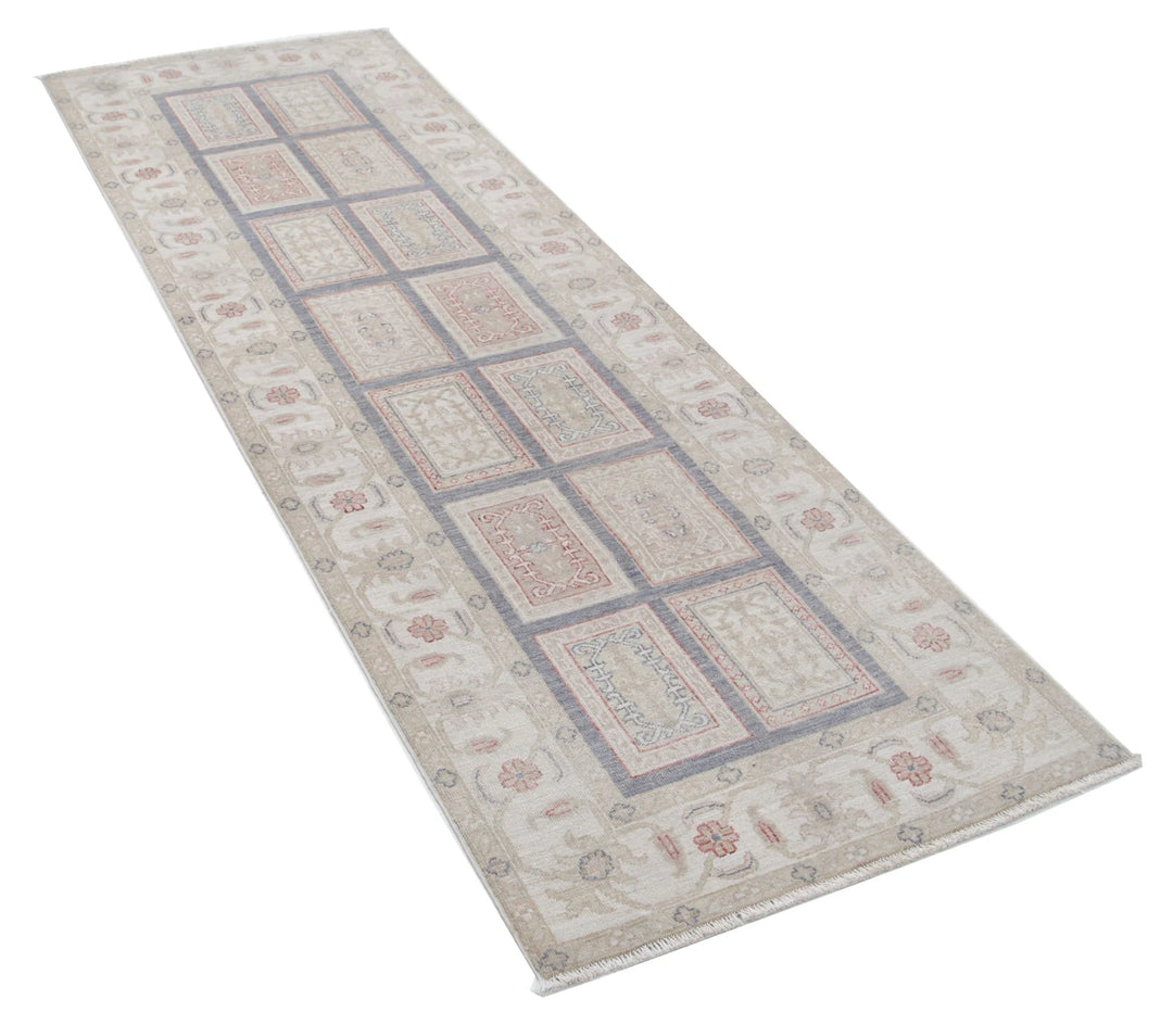 Afghan Runner Rug 2' 7" x 8' 0" Hand-Knotted | No. AT44338