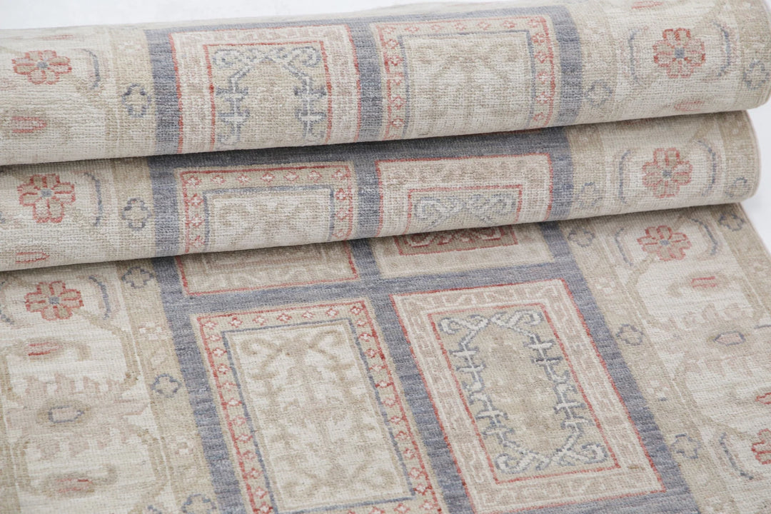Afghan Runner Rug 2' 7" x 8' 0" Hand-Knotted | No. AT44338