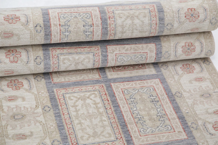 Afghan Runner Rug 2' 7" x 8' 0" Hand-Knotted | No. AT44338