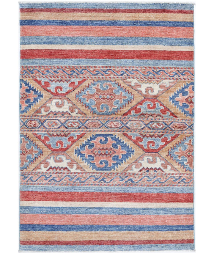 Afghan Khurjeen Rug 2' 8" x 3' 10" Hand-Knotted | No. AT443832