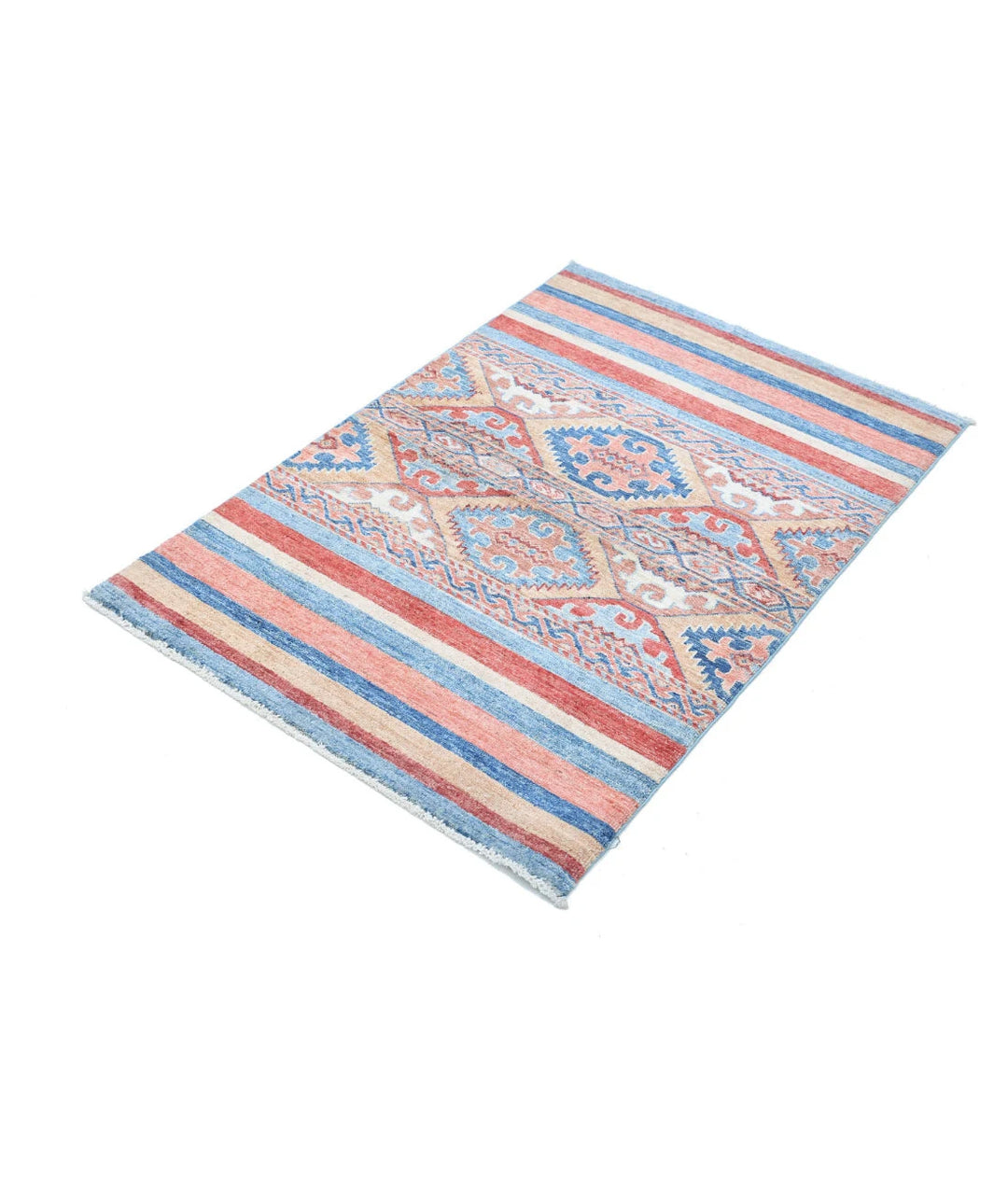 Afghan Khurjeen Rug 2' 8" x 3' 10" Hand-Knotted | No. AT443832