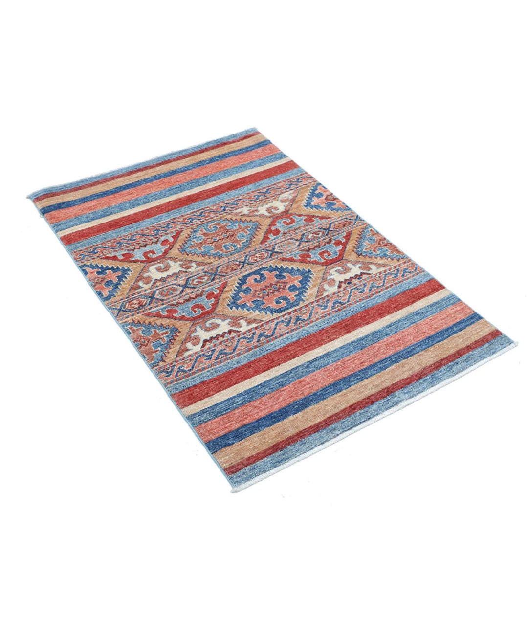Afghan Khurjeen Rug 2' 8" x 3' 10" Hand-Knotted | No. AT443832