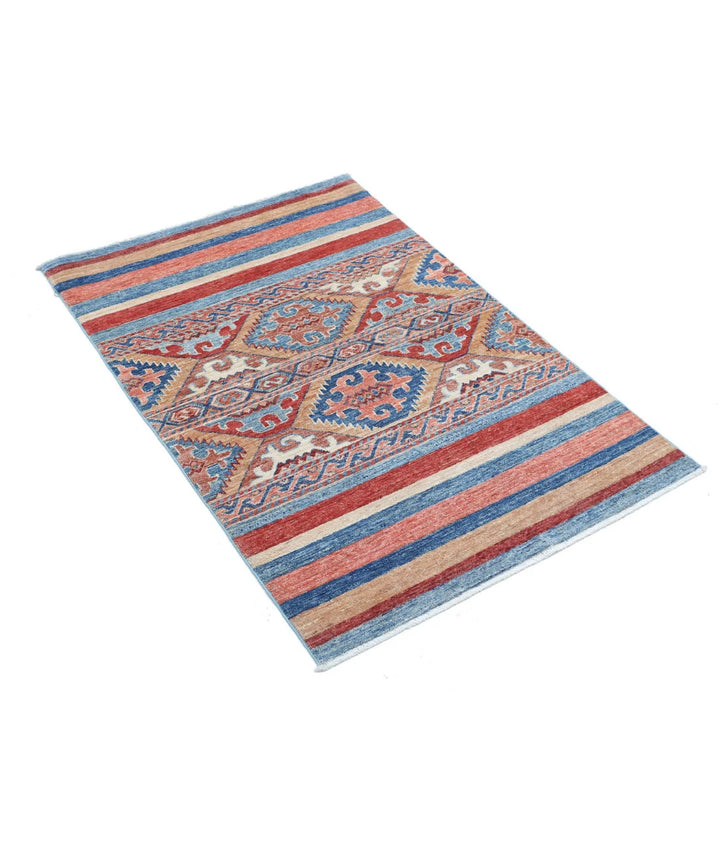 Afghan Khurjeen Rug 2' 8" x 3' 10" Hand-Knotted | No. AT443832