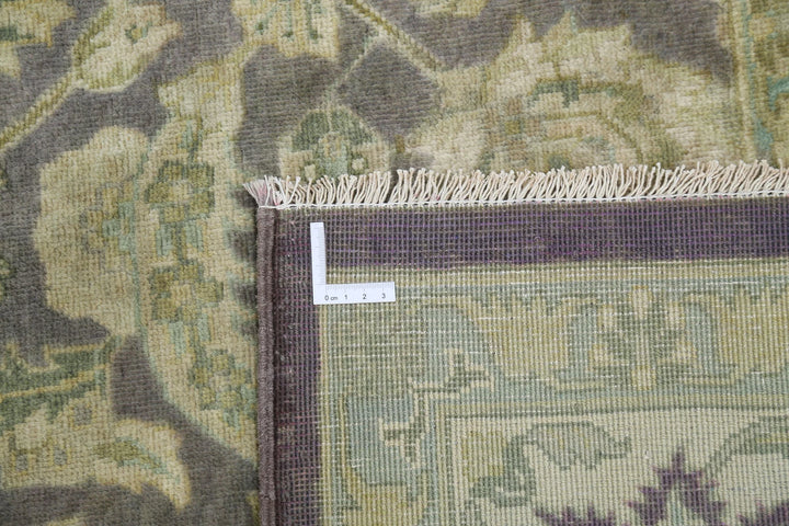 Lilac Ivory Indian Ziegler Rug 8' 10" x 11' 10" Hand-Knotted | No. AT44427