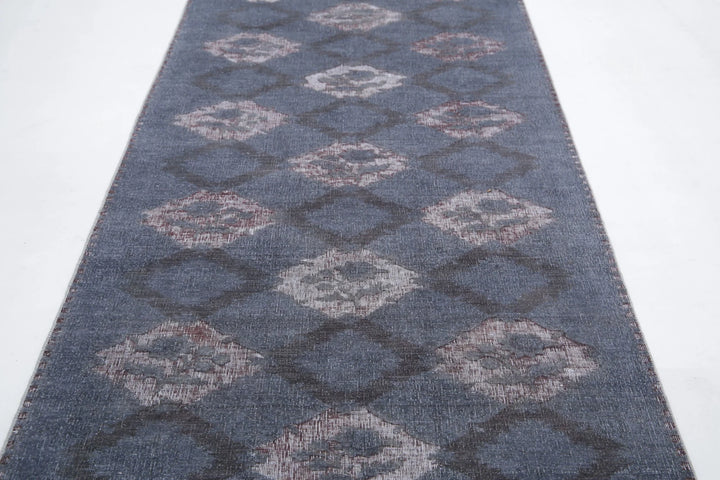 Afghan Onyx Runner Rug 4' 0" x 14' 2" Hand-Knotted | No. AT44452