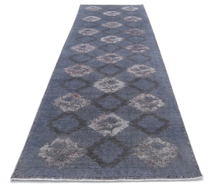 Afghan Onyx Runner Rug 4' 0" x 14' 2" Hand-Knotted | No. AT44452