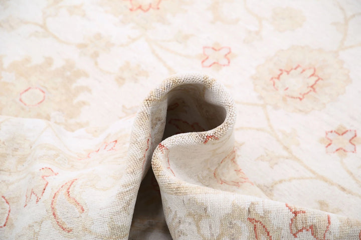 Ivory Afghan Serenity Rug 5' 8" x 7' 6" Hand-Knotted | No. AT44456