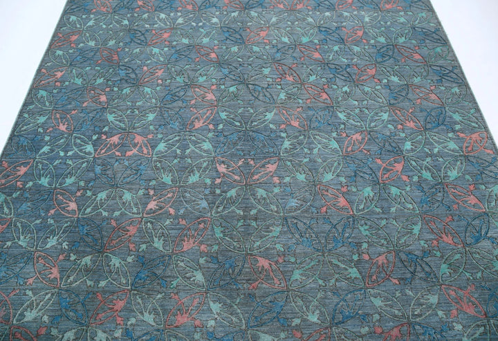 Afghan Oriental Rug 6' 10" x 9' 0" Hand-Knotted | No. AT44614