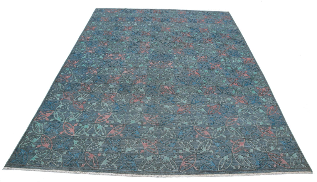 Afghan Oriental Rug 6' 10" x 9' 0" Hand-Knotted | No. AT44614