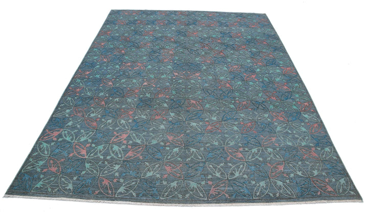 Afghan Oriental Rug 6' 10" x 9' 0" Hand-Knotted | No. AT44614