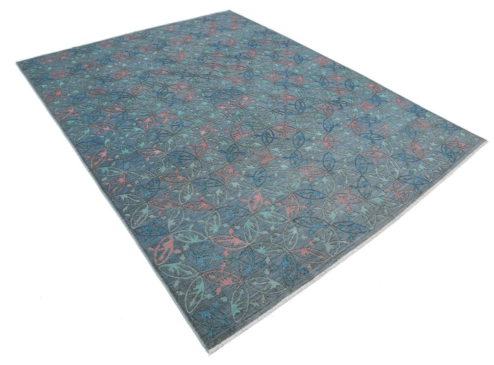 Afghan Oriental Rug 6' 10" x 9' 0" Hand-Knotted | No. AT44614