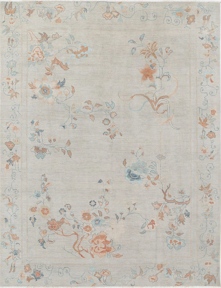 Afghan Oushak Rug 9' 2" x 12' 0" Hand-Knotted | No. AT44643