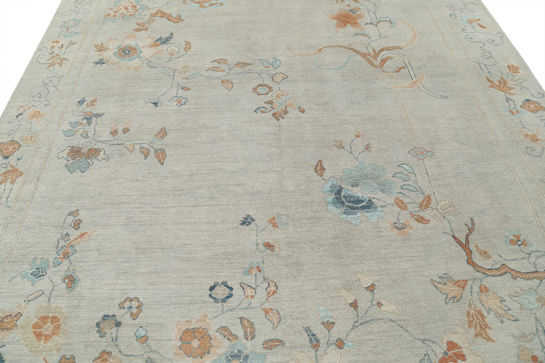 Afghan Oushak Rug 9' 2" x 12' 0" Hand-Knotted | No. AT44643