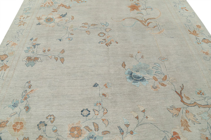 Afghan Oushak Rug 9' 2" x 12' 0" Hand-Knotted | No. AT44643
