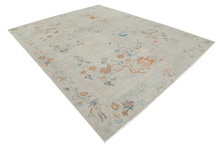 Afghan Oushak Rug 9' 2" x 12' 0" Hand-Knotted | No. AT44643