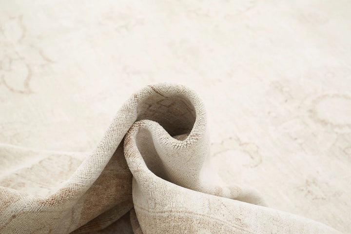 Ivory Afghan Serenity Rug 16' 0" x 23' 2" Hand-Knotted | No. AT44703