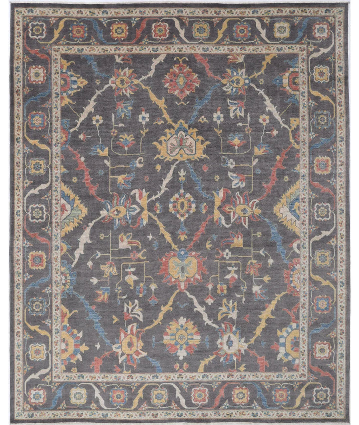 Brown Pakistani Oriental Rug 7' 11" x 9' 11" Hand-Knotted | No. AT44736