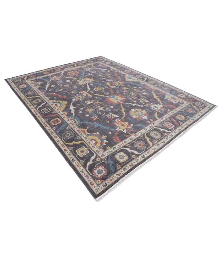 Brown Pakistani Oriental Rug 7' 11" x 9' 11" Hand-Knotted | No. AT44736