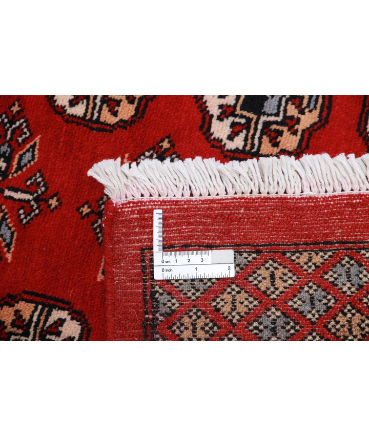 Red Pakistani Bokhara Rug 8' 0" x 10' 0" Hand-Knotted | No. AT44776