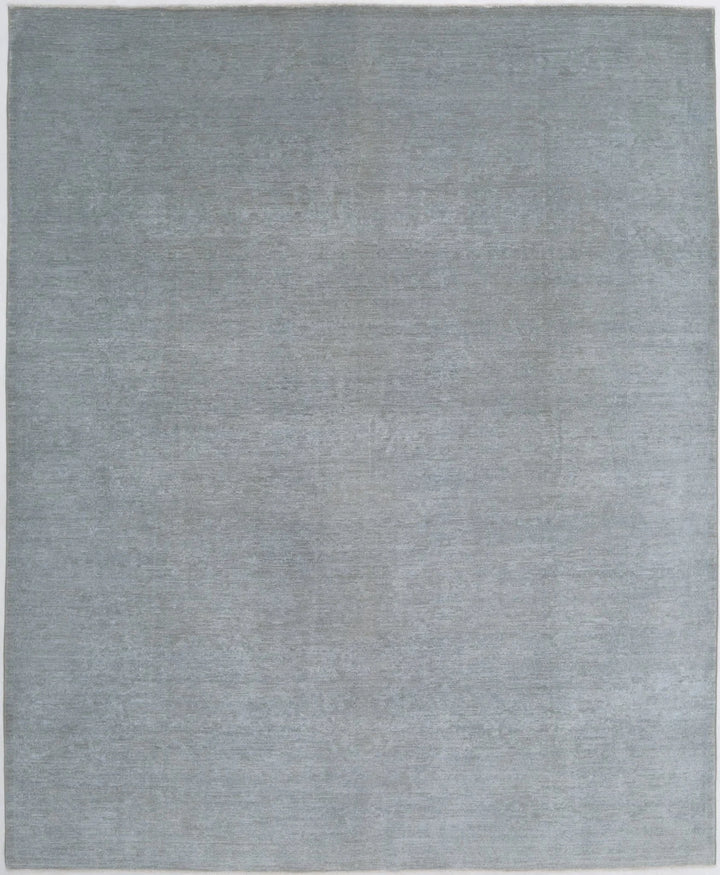 Grey Afghan Overdye Rug 8' 3" x 10' 0" Hand-Knotted | No. AT44819