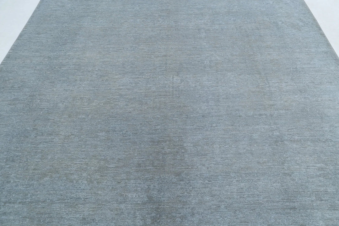 Grey Afghan Overdye Rug 8' 3" x 10' 0" Hand-Knotted | No. AT44819
