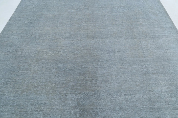 Grey Afghan Overdye Rug 8' 3" x 10' 0" Hand-Knotted | No. AT44819