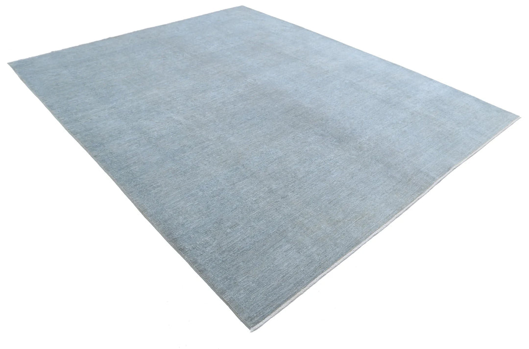 Grey Afghan Overdye Rug 8' 3" x 10' 0" Hand-Knotted | No. AT44819