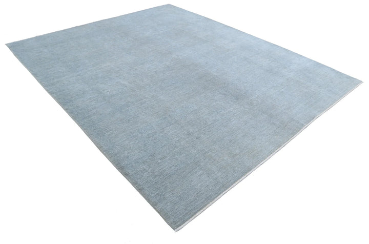 Grey Afghan Overdye Rug 8' 3" x 10' 0" Hand-Knotted | No. AT44819