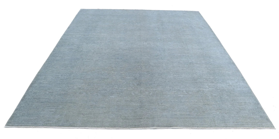 Grey Afghan Overdye Rug 8' 3" x 10' 0" Hand-Knotted | No. AT44819
