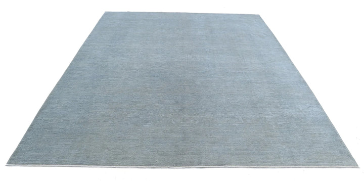 Grey Afghan Overdye Rug 8' 3" x 10' 0" Hand-Knotted | No. AT44819