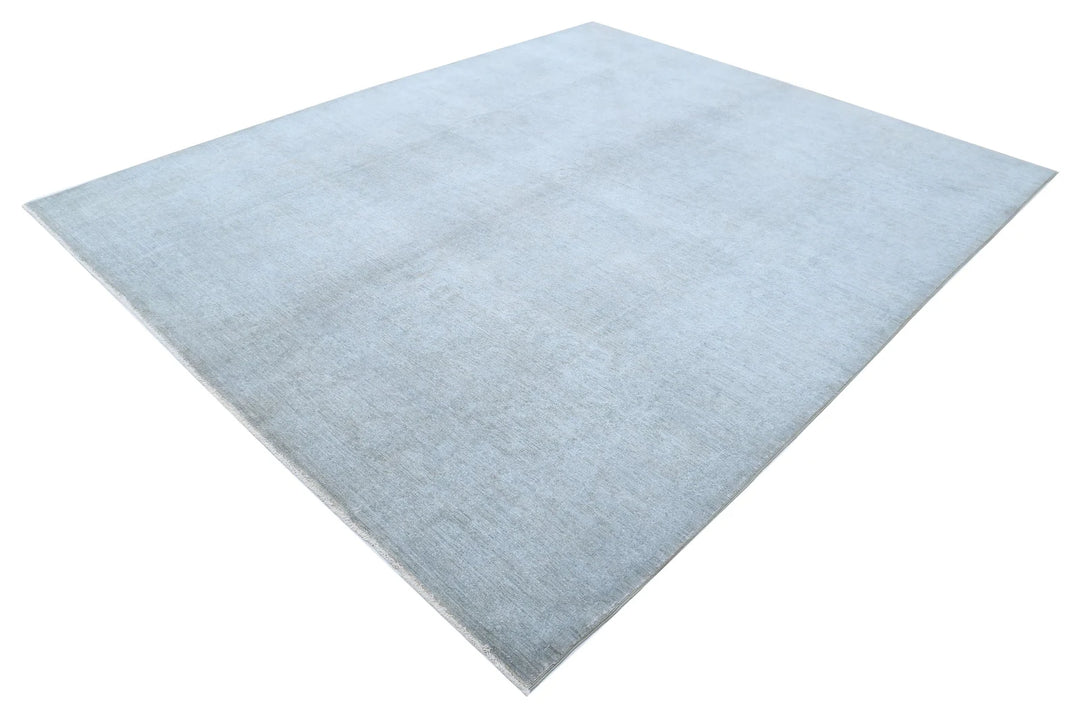 Grey Afghan Overdye Rug 8' 3" x 10' 0" Hand-Knotted | No. AT44819