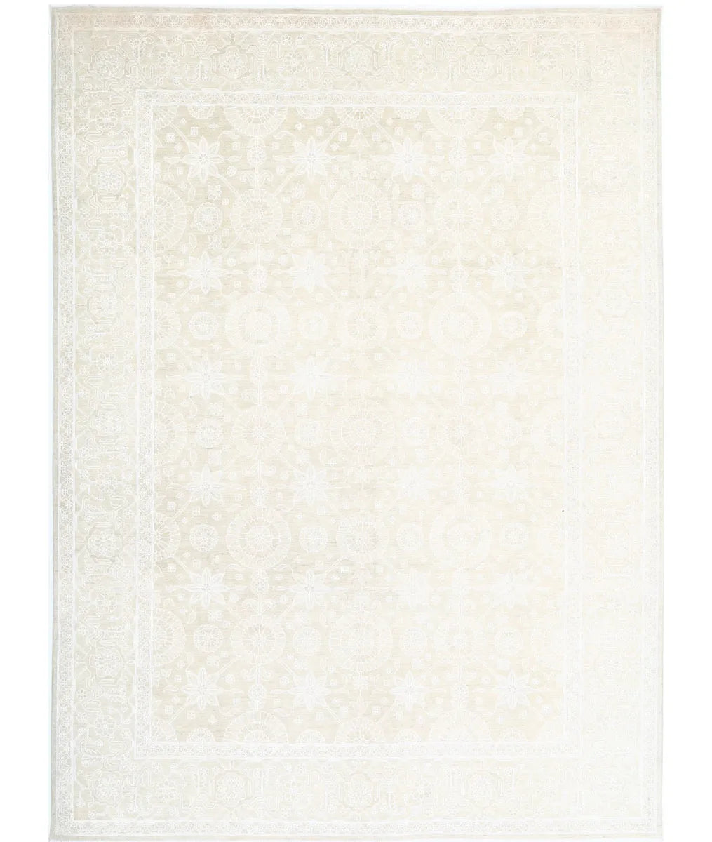 Gold Afghan Serenity Rug 8' 11" x 12' 0" Hand-Knotted | No. AT448722