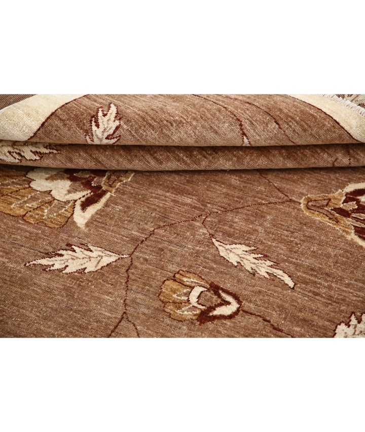 Beige Afghan Modcar Rug 5'11" x 7'11" Hand-Knotted | No. AT44942