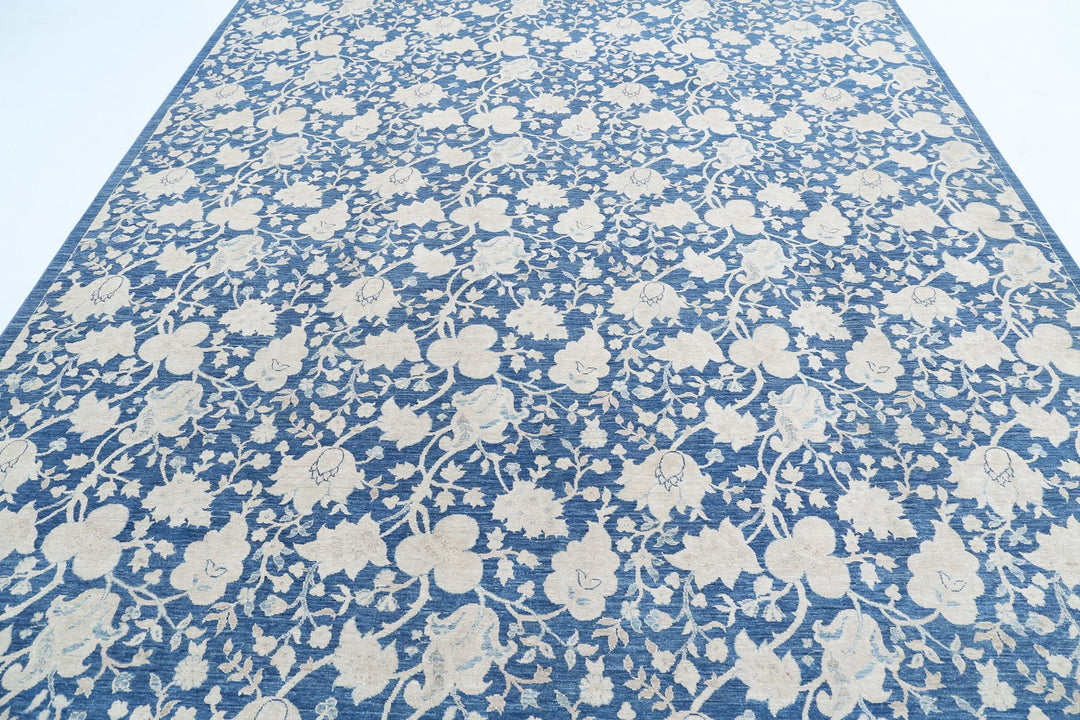 Afghan Oriental Rug 9' 0" x 11' 5" Hand-Knotted | No. AT44943