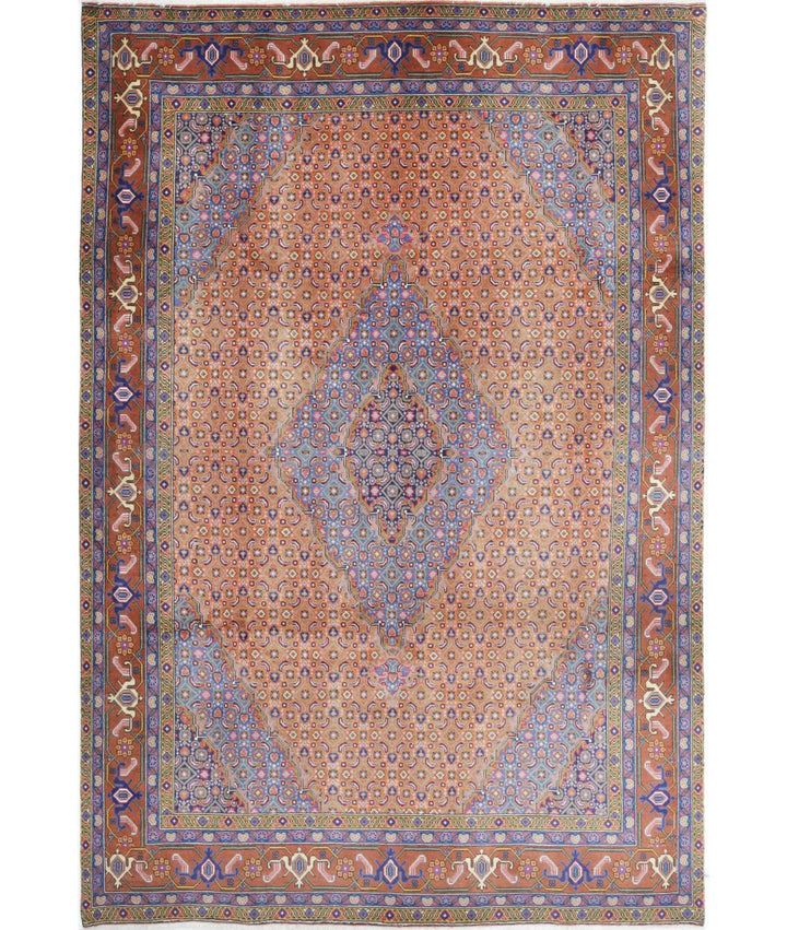 Persian Bijar Rug 6' 8" x 9' 9" Hand-Knotted | No. AT44999