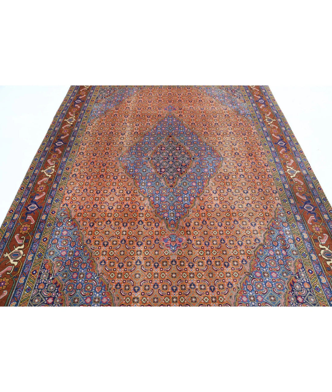 Persian Bijar Rug 6' 8" x 9' 9" Hand-Knotted | No. AT44999