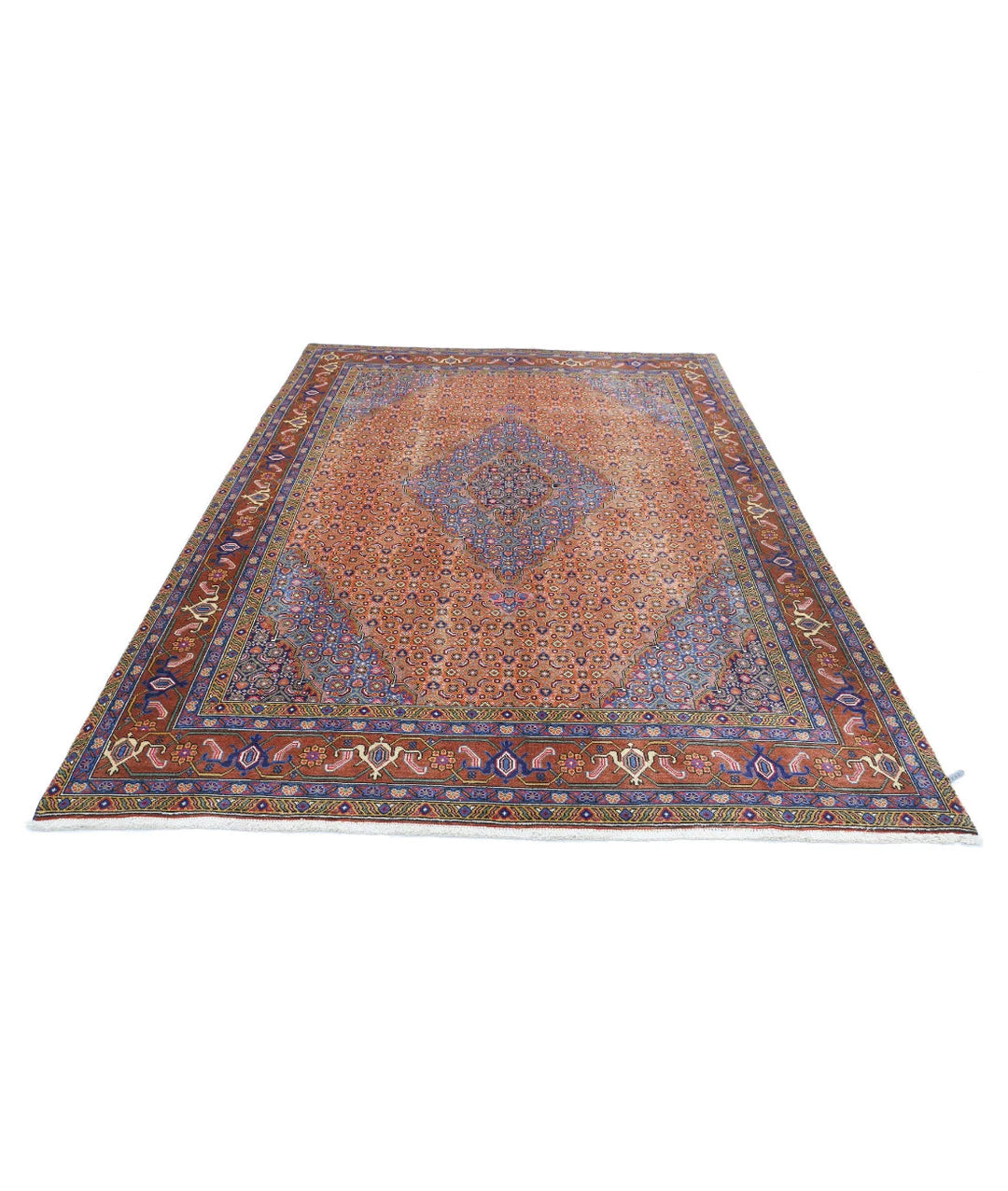 Persian Bijar Rug 6' 8" x 9' 9" Hand-Knotted | No. AT44999