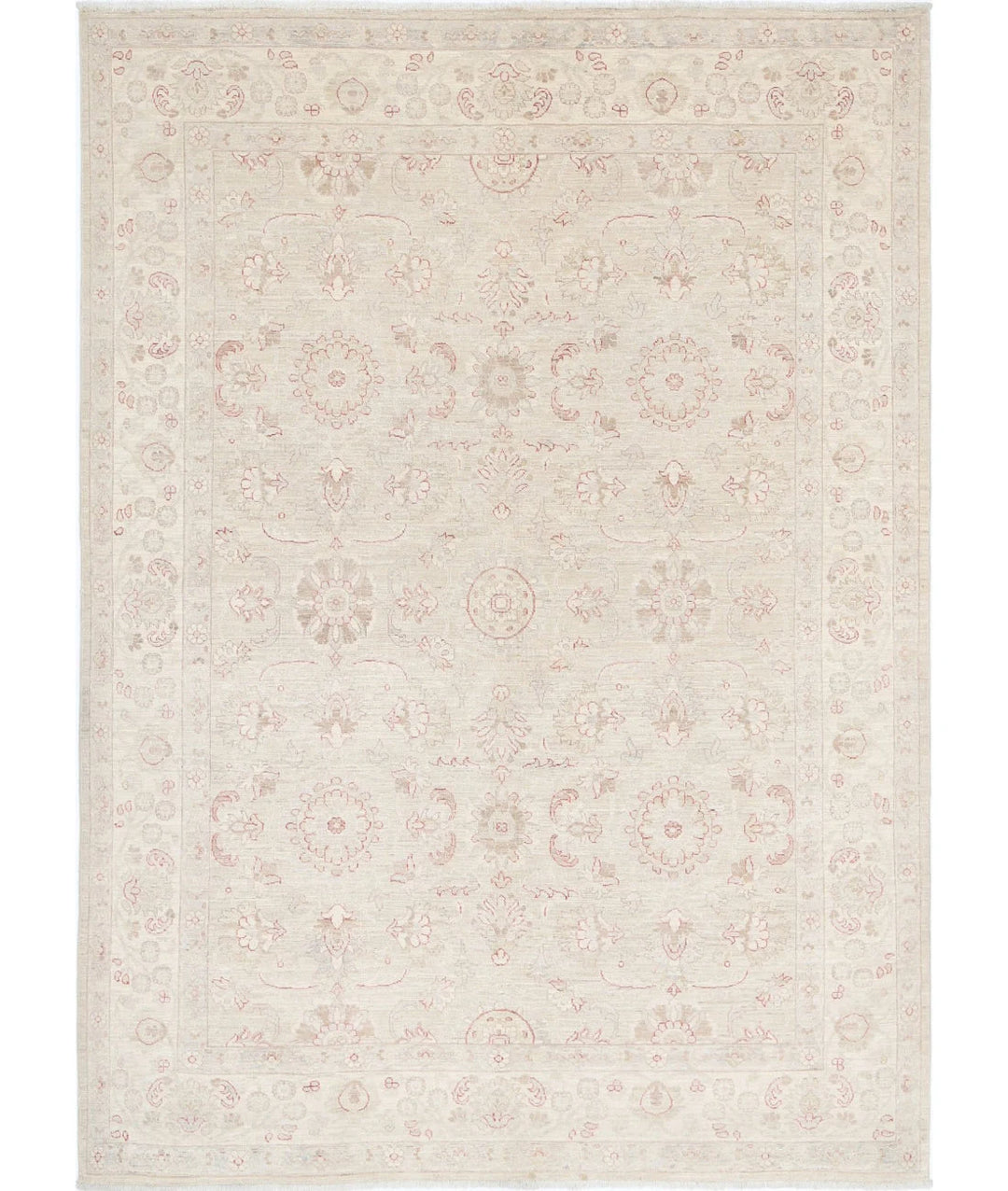 Red Afghan Bakhtiari Rug 3' 4" x 4' 8" Hand-Knotted | No. AT45103