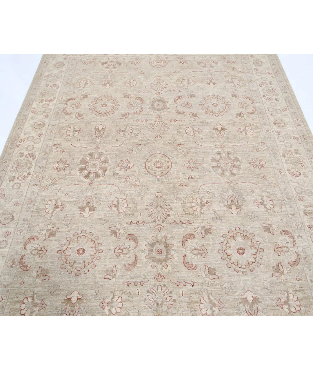 Red Afghan Bakhtiari Rug 3' 4" x 4' 8" Hand-Knotted | No. AT45103