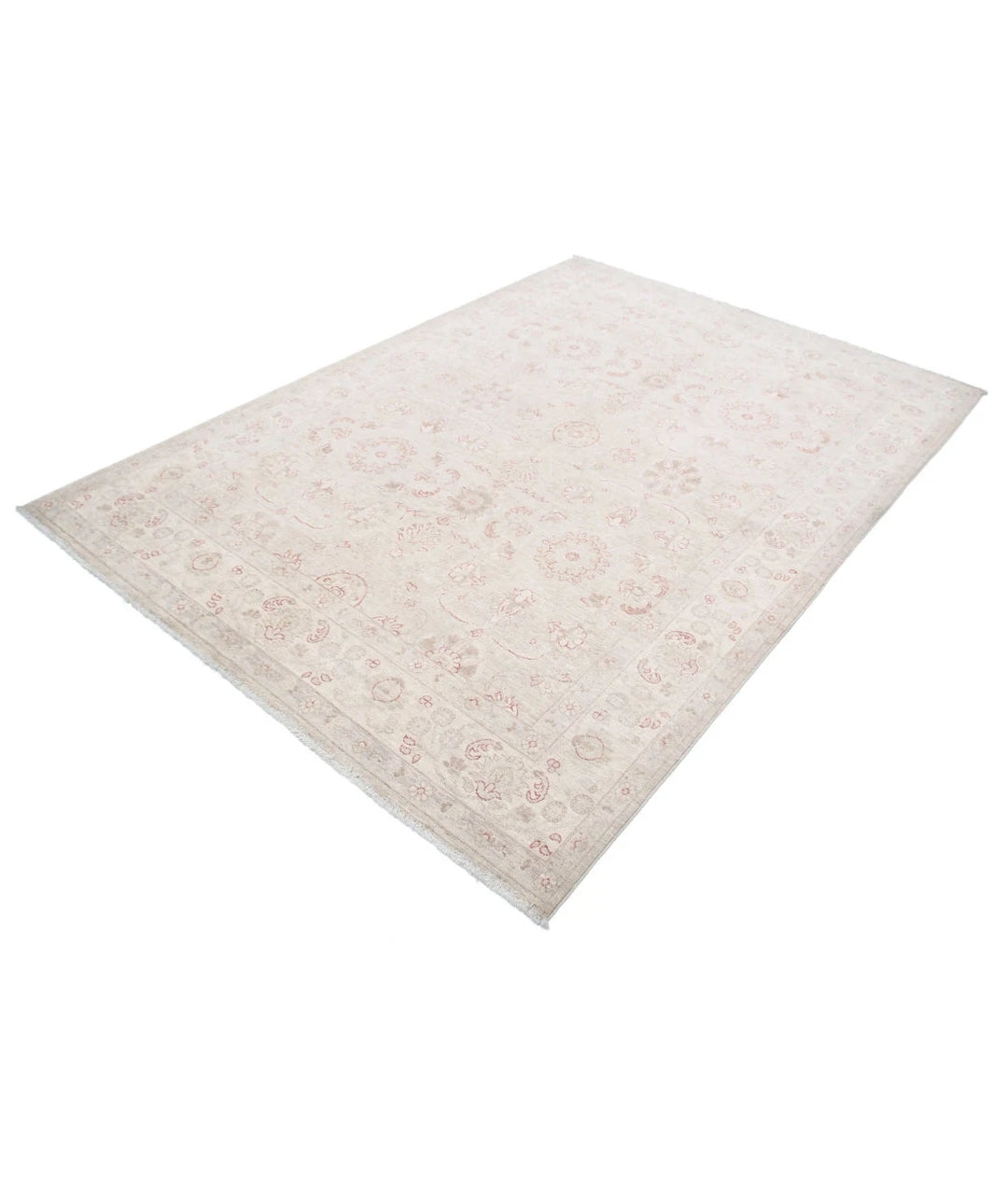 Red Afghan Bakhtiari Rug 3' 4" x 4' 8" Hand-Knotted | No. AT45103