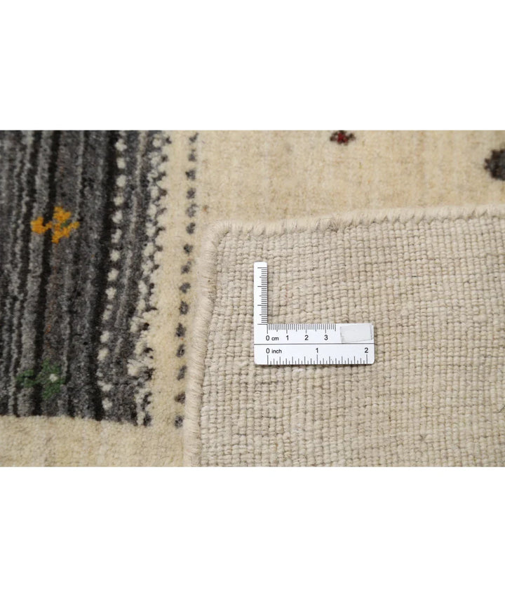 Ivory Indian Lori Rug 6' 5" x 9' 8" Hand-Knotted | No. AT45106