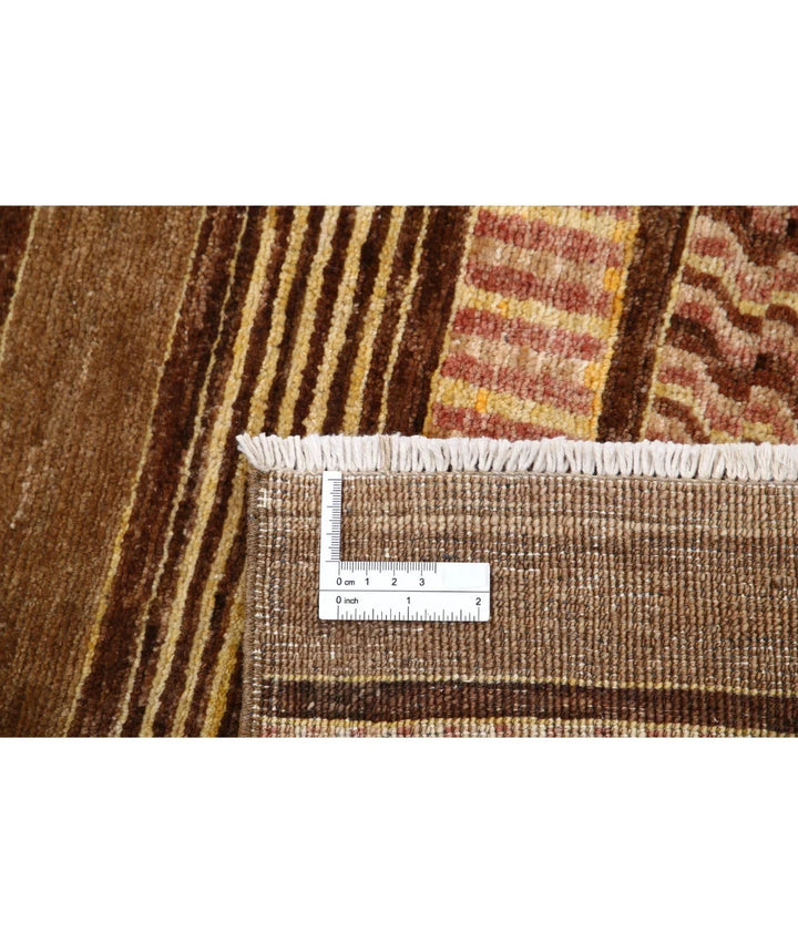 Multicolor Afghan Oriental Rug 3'6" x 6'2" Hand-Knotted | No. AT45126