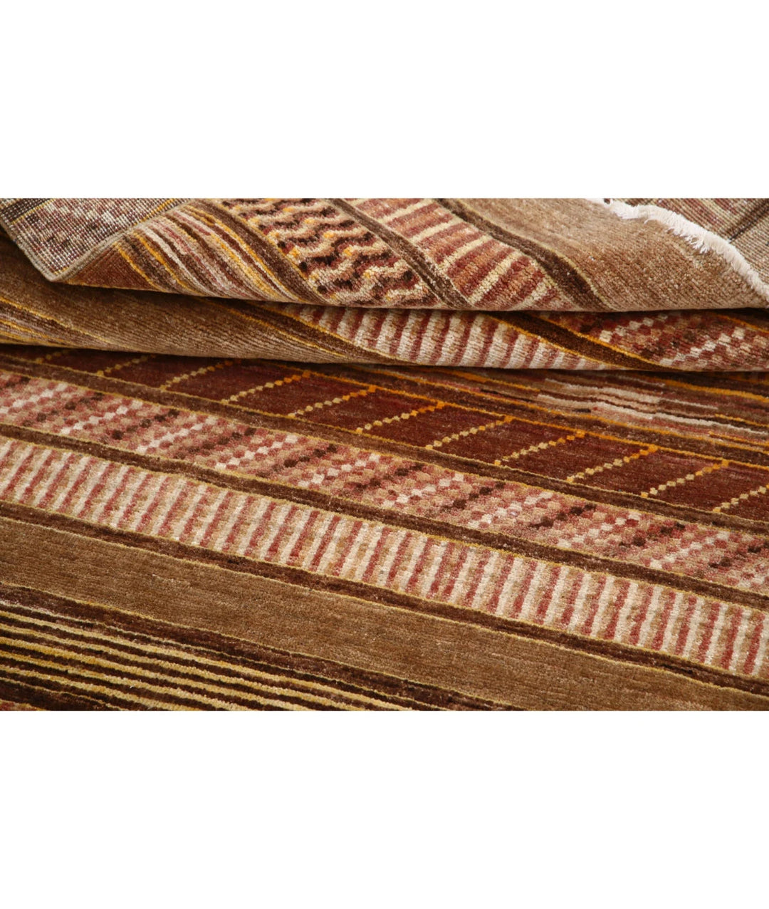 Multicolor Afghan Oriental Rug 3'6" x 6'2" Hand-Knotted view